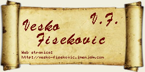 Vesko Fišeković vizit kartica